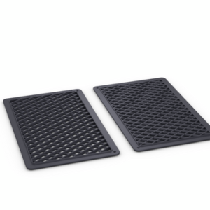 Parrilla con marcas diagonales forma de rombo